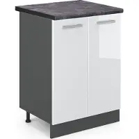 Vicco R-Line Keukenonderkast – 60 cm, WB Antraciet Wit Hoogglans