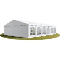 TOOLPORT Partytent 8x12 m, PVC 750, met Grondframe, wit