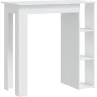 Syfax Bartafel met schap 102x50x103,5 cm bewerkt hout wit