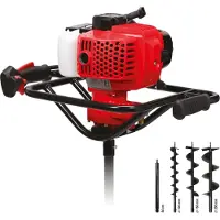 YATO Benzine Grondboor 1,4 KW - 2Takt - Inclusief 3 grondboren en verlengstuk