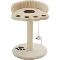 Syfax Kattenkrabpaal met sisal krabpaal 40 cm beige en bruin