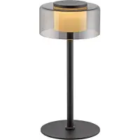 Paul Neuhaus LED-tafellamp Rika, dimbaar, zwart, Woon-/ Eetkamer, Glas, Modern, LED tafellamp