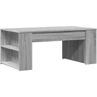 vidaXL Salontafel 102x55x42 cm bewerkt hout grijs sonoma eikenkleurig