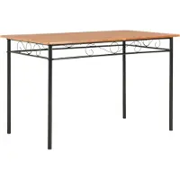 Prolenta Maison Exclusive - Eettafel, bruin, 120x70x75 cm, MDF