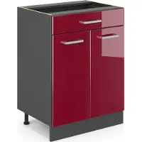 Vicco R-Line Keukenonderkast – 60 cm met lade, zonder werkblad Rode hoogglans