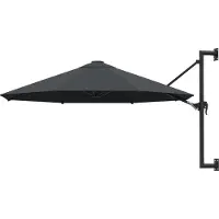Prolenta Maison Exclusive - Wandgemonteerde parasol met metalen mast, 300 cm, antraciet