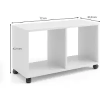 Vicco Salontafel – 72 x 30.8 cm Wit