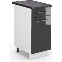 Vicco Fame-Line Keukenonderkast – 40 cm, WB Antraciet Antraciet Hoogglans