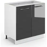 Vicco Fame-Line Wastafelkast – 80 cm met legplank, zonder werkblad Antraciet Hoogglans