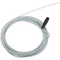 Relaxdays 4 x Spoelingsspiralen voor leidingen, 10 meter, mechanische reiniging, geschikt voor afvoer van toilet, douche en wastafel, diameter 5 mm, zilverkleurig