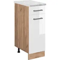 Vicco R-Line Keukenonderkast – 30 cm WB Marmer Wit Hoogglans