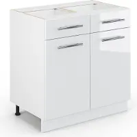 Vicco Fame-Line Keukenonderkast – 80 cm zonder werkblad Wit Hoogglans