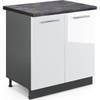 Vicco Fame-Line Wastafelkast – 80 cm, WB Antraciet Wit Hoogglans