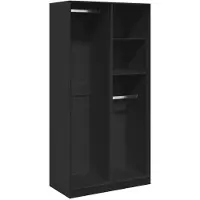 Syfax Kledingkast 100x50x200 cm bewerkt hout zwart