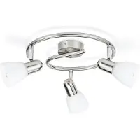Philips Essentiële elementen: Plafond-/wandlamp, Burlap, 3 stuks, Spots voor railsysteem, E14, 3 lampen, LED, 220-240 V, Chroom