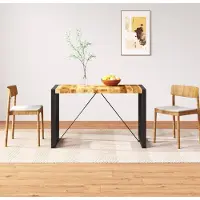 Prolenta Maison Exclusive - Eettafel van ruw, massief mangohout, 120 cm