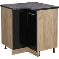 Vicco R-Line Hoekkast – 75.6 cm, WB Antraciet Zwart hoogglans