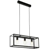 Eglo Hanglamp 3 lichts zw/helder 'charterhouse' |