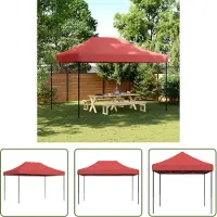 The Living Store De Living Store Partytent, inklapbaar, pop-up model, bordeauxrood, 410x279x315 cm