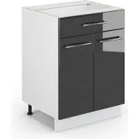 Vicco Fame-Line Keukenonderkast – 60 cm met lade, zonder werkblad Antraciet Hoogglans