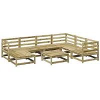 vidaXL 8-delige Loungeset geïmpregneerd grenenhout