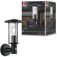 Paulmann Wandlamp buiten met bewegingssensor Classic, dimbaar, zwart, metaal, Modern