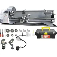 Vevor Metaaldraaibank 211x750mm Metaaldraaibank 50-2500rpm Tafeldraaibank 750W 14x Metrisch (van 0,3 tot 3mm) 10x Inch (van 10 tot 44 TPI) Draden MT5 Spindelconus