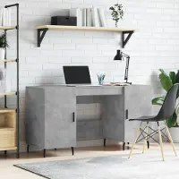 Prolenta Maison Exclusive - Bureau in betonkleur, 140x50x75 cm, gemaakt van houtvezel
