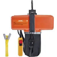 Vevor Elektrische kettingtakel, draagvermogen 1100 lbs, hefhoogte 15 ft, snelheid 9,2 ft/min, 230 V, eenfasige brugkraan met G100-ketting, 10 ft bedieningskabel
