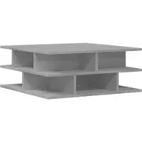 vidaXL Salontafel 70x70x29 cm bewerkt hout betongrijs