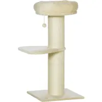 PawHut -kattenboom-knuffel-48,5x48,5x105cm-Beige