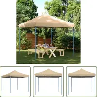 The Living Store Living Store Partytent, inklapbaar, pop-up model, beige, 292x292x315 cm