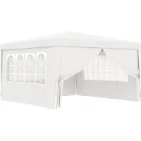 Syfax Partytent met zijwanden professioneel 90 g/m² 4x4 m wit