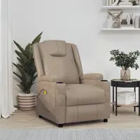 The Living Store Living Store Massagestoel, cappuccino-bruin, kunstleer