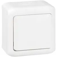 Legrand Enkelvoudige wandcontactdoos, type Forix, merk , 10A, voor inbouw - zwart