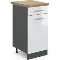 Vicco R-Line Keukenonderkast – 40 cm, WB Eik Wit Hoogglans