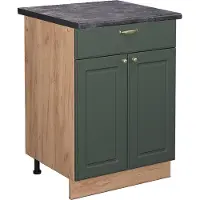 Vicco Fame-Line Keukenonderkast – 60 cm met lade, WB Antraciet Groen-Goud Landhuis