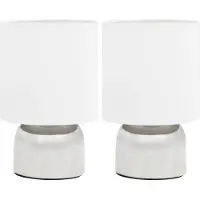 vidaXL Tafellampen 2 st met aanraakknop e14 wit