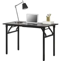 Neu.haus Eettafel bureau 120x60x75 - 76,4 cm opvouwbaar verstelbaar donkerbruin en zwart