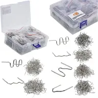 Rosfix Nietjes voor Plastic - 6 Types 600 Stuks - Staal Draad 0,6/0,8mm, 180g