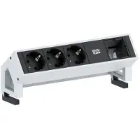 Bachmann DESK2 3x geaard stopcontact 1x ABD GST18, wit