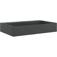 Syfax Wastafel 60x38x11 cm gegoten mineraal/marmer matzwart