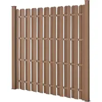 Neu.holz WPC omheining, privacy scherm, windscherm, lamellenomheining, omheining 180x180 cm, bruin [nieuw.holz]