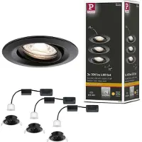 Paulmann 93085 Nova mini LED-inbouwlamp LED LED vast ingebouwd 12 W Zwart (mat)