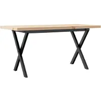vidaXL Salontafel X-frame 90x40x45,5 cm grenenhout en staal