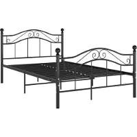 vidaXL Bed, zwart, metalen frame, 120x200 cm