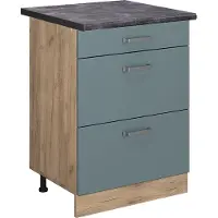 Vicco R-Line Keukenonderkast – 60 cm met laden, WB Antraciet Blauw-grijs