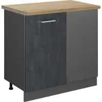 Vicco R-Line Hoekkast – 86 cm WB Eik Zwart beton