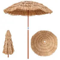 Costway Hawaii Strandparasol - Kantelbaar en Verstelbaar - 175 cm - Met Draagtas