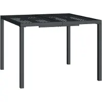 Syfax Tuintafel 100x100x72 cm staal antracietkleurig